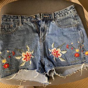 Topfeeling Embroidery  shorts jeans